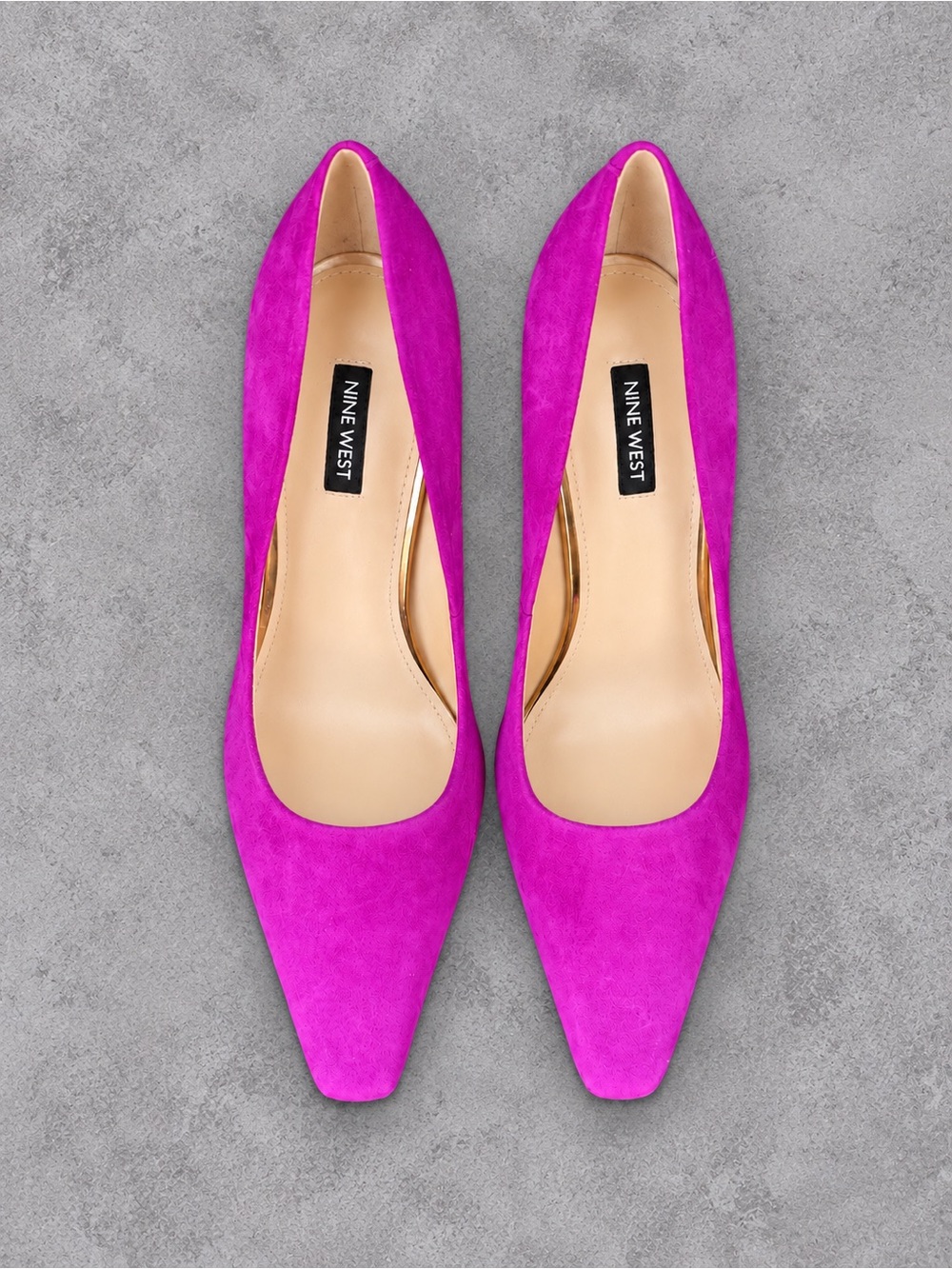 Nine West Gemmha Pointy Toe Pumps Pink Suede Size 10
